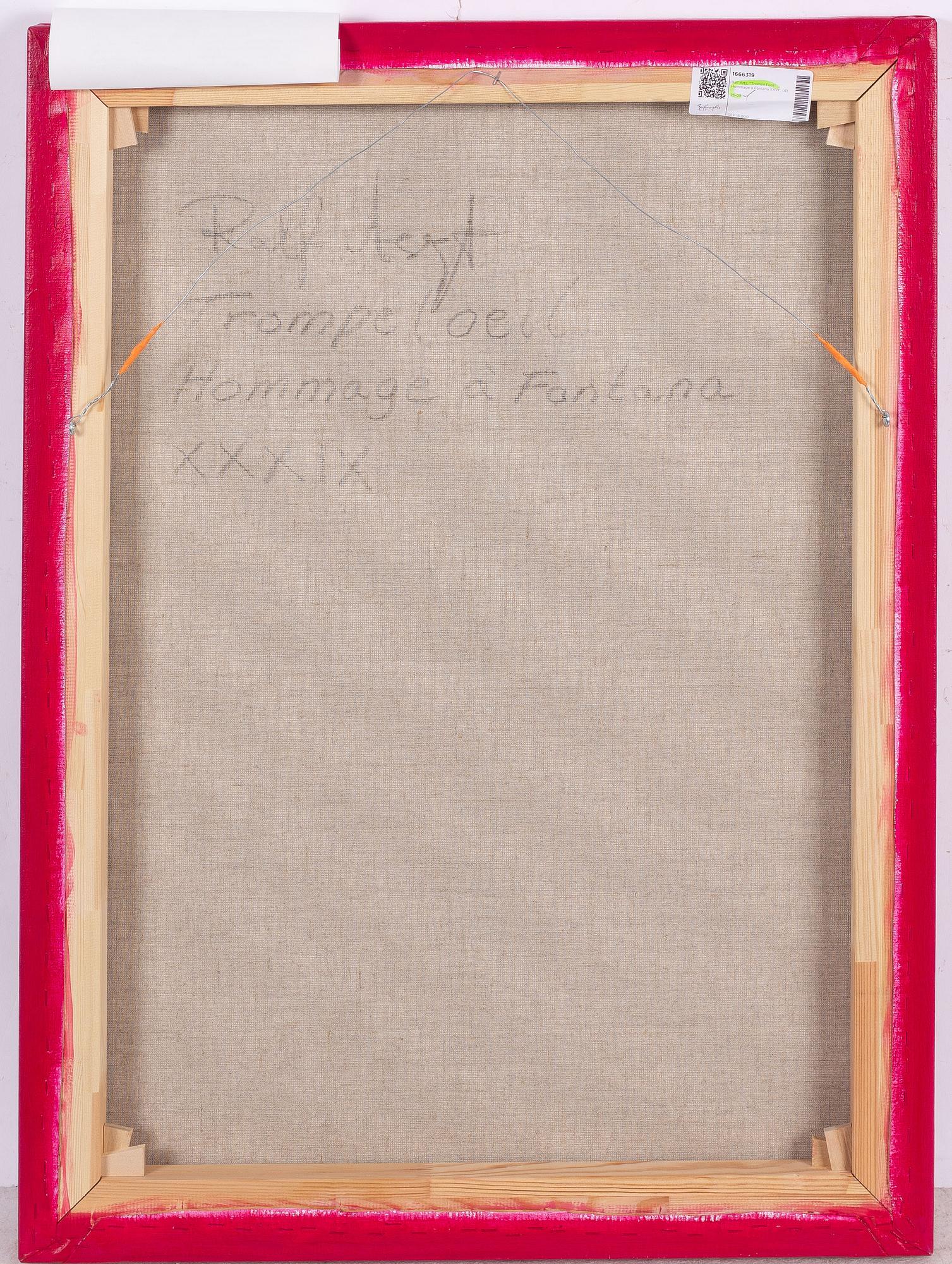 Ralf Arzt Ralf Arzt, "Trompe l'oeil Hommage à Fontana XXVI".