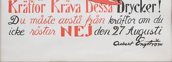 ALBERT ENGSTRÖM, efter "Nej! Kräftor kräva dessa drycker", 1900-talets senare del.