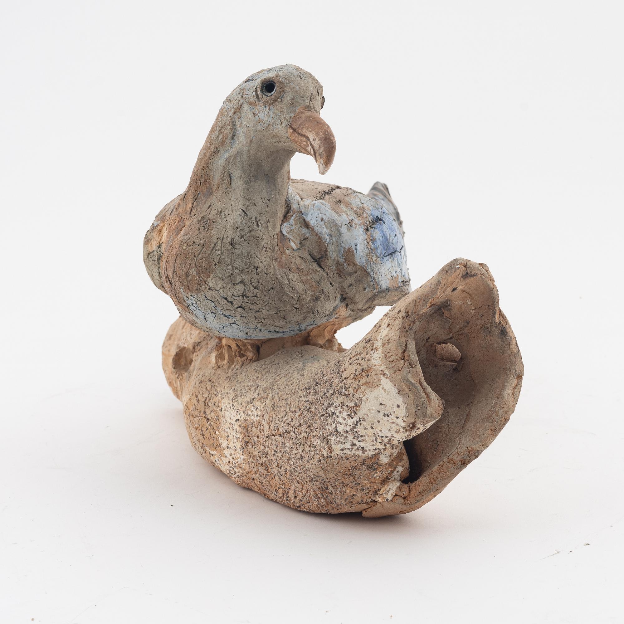 Henrik Allert, skulptur, delvis glaserat stengods, signerad.