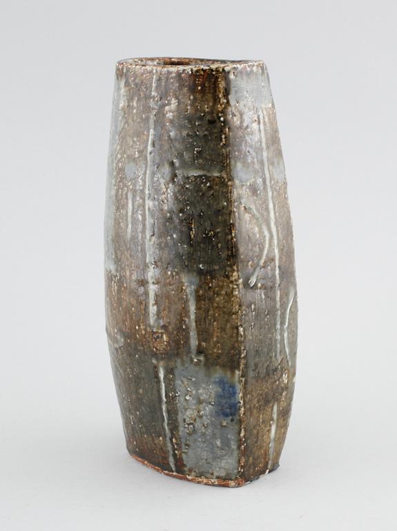 Unique chamotte stoneware vase  by CARL-HARRY STÅLHANE, Rörstrand, signed and dated -63.