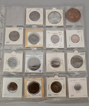 PARTI MYNT, 33 st, silver, brons, Ryssland 1700-talets slut till 1910-tal.