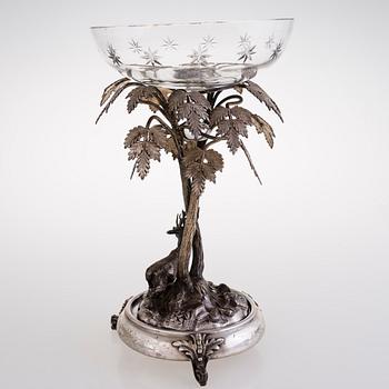 BORDSUPPSATS, försilvrad mässing, 1800-talets senare hälft.