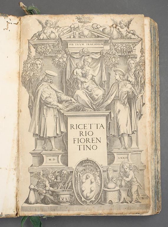 FIORENTINO RICETTARIO, Giunti, Florens 1573-74.