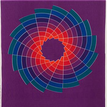 TEXTIL, bomull, Verner Panton för Mira-X. 1970-tal.
