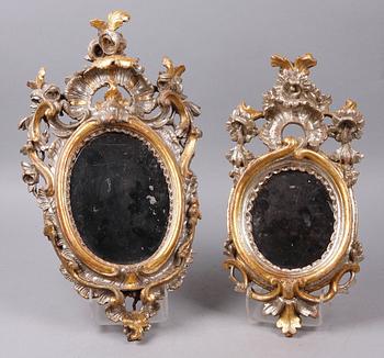 SPEGLAR, 2 st, italiensk barockstil, 1900-tal.