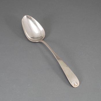 A danish silver serving spoon, Copenhagen 1837.