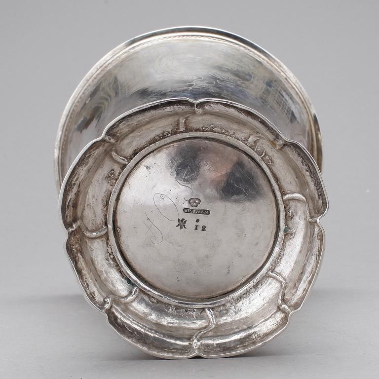 BÄGARE, silver Carl Fredrik Seseman, Arboga 1791. Vikt 486 gr.