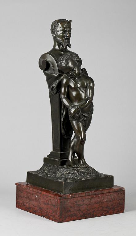 EDOUARD DROUOT, skulptur, brons, signerad i gjutning E. Drouot.