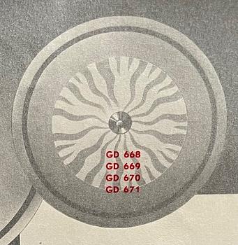 Simon Gate, a ceiling lamp, model "GD 668", Orrefors, 1930s.