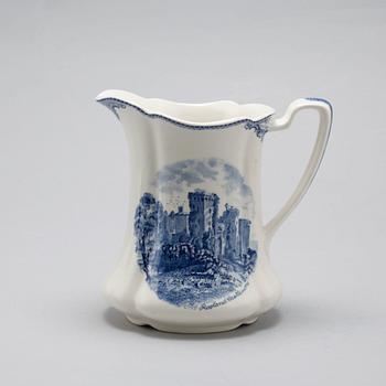 64 pieces of earthenware tableware, model "Old Britain Castles" by Johnson Bros, England, first half of the 20th century.