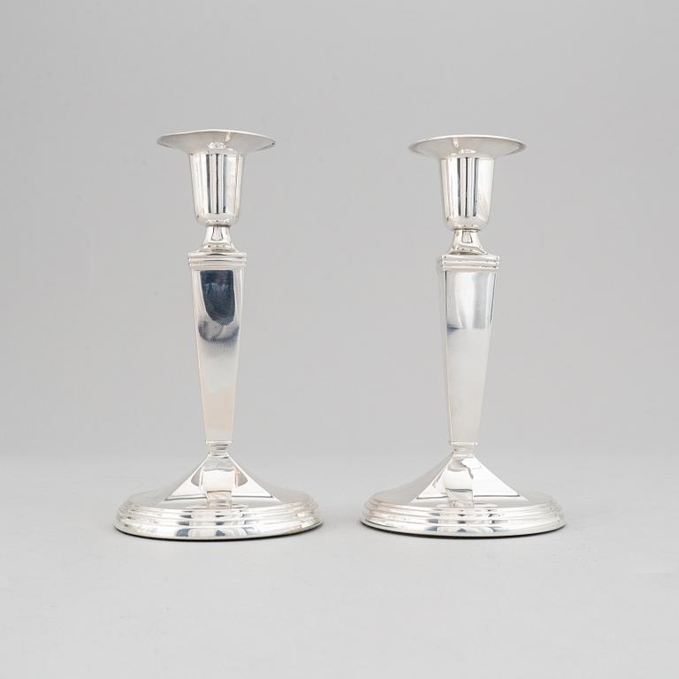 Seven silver candlesticks, GAB, Stockholm, 1957-66.
