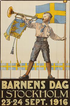 Torsten Schonberg, 'Barnens Dag i Stockholm 1916'.