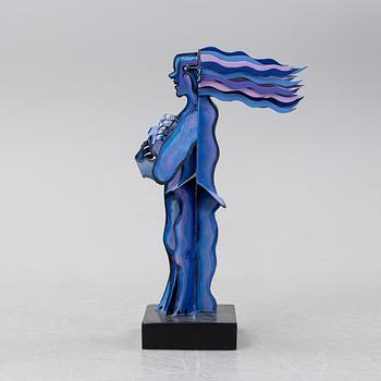 Timo Solin, skulptur, bemålad metall/järn, signerad och daterad -93.