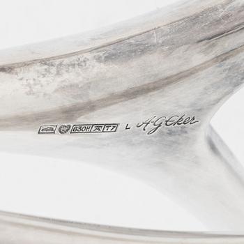 Anna-Greta Eker, a silver candlestick and candelabra, Auran Kultaseppä, Turku, Finland  1972.