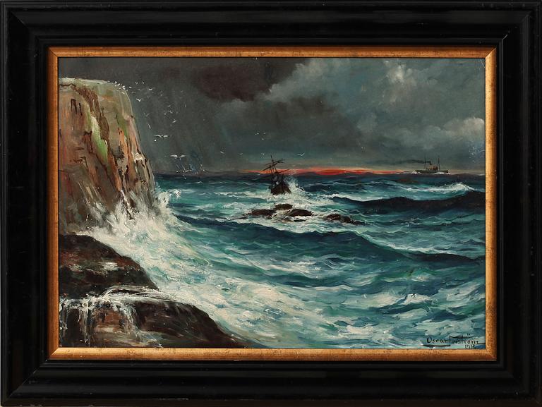 OSCAR FRISTRÖM, olja på pannå, sign samt dat 1913.