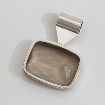 A smoky quartz pendant by Karl-Ingmar Johansson, Göteborg, 1961.