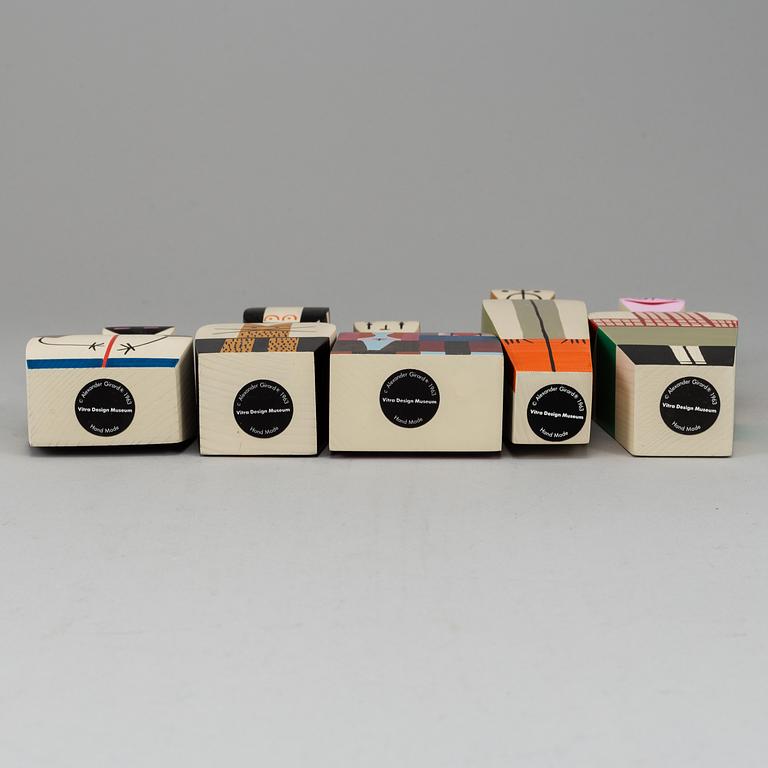 ALEXANDER GIRARD, five, wooden dolls, Vitra.