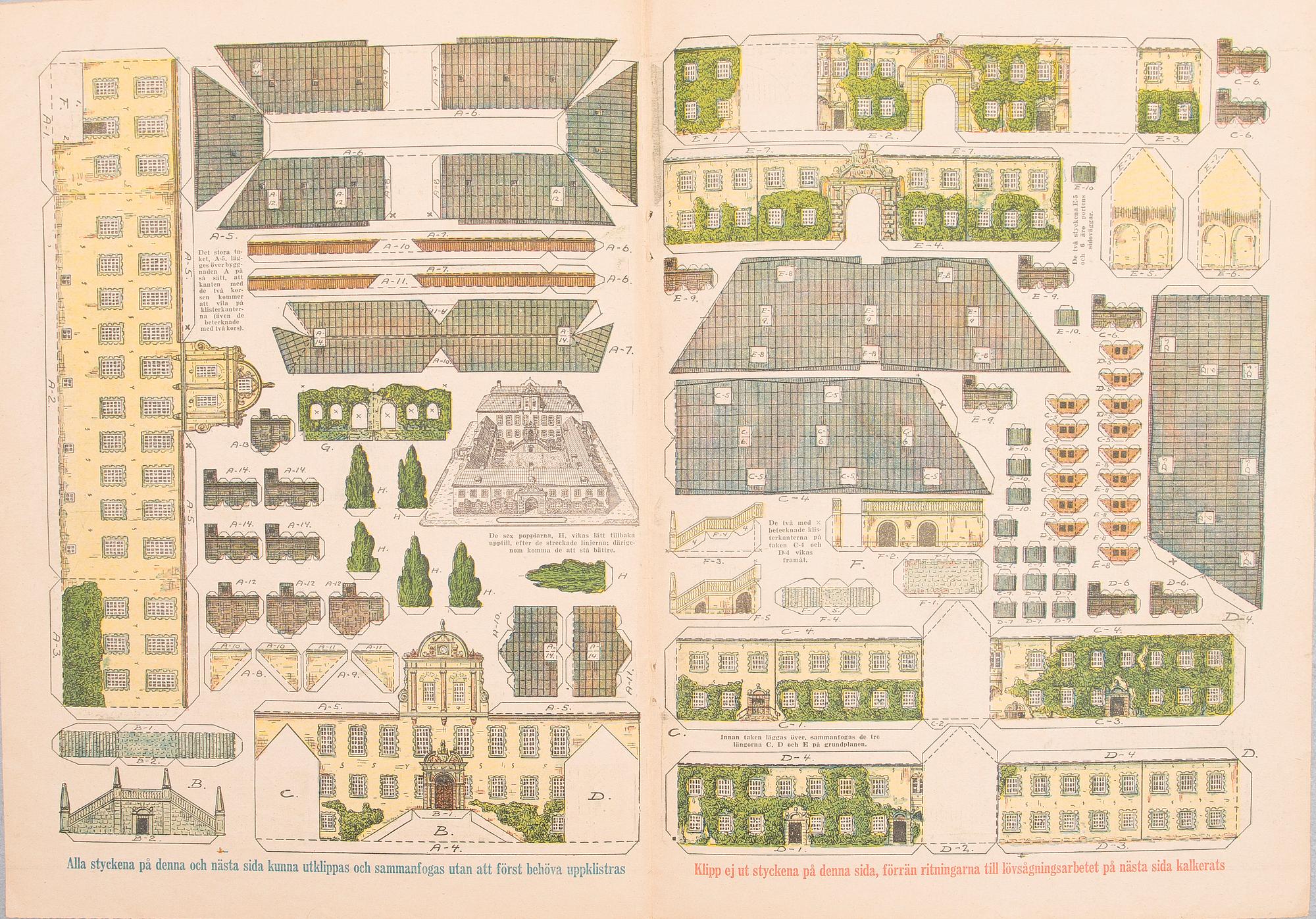 MODELLKARTONGER, CA 17 ST, papper, Allers Familj-Journal och Oy Tilgmann Ab, 1900-talets första hälft.
