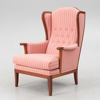 Carl Malmsten, armchair, "The Housefather", OH Sjögren, 1988.
