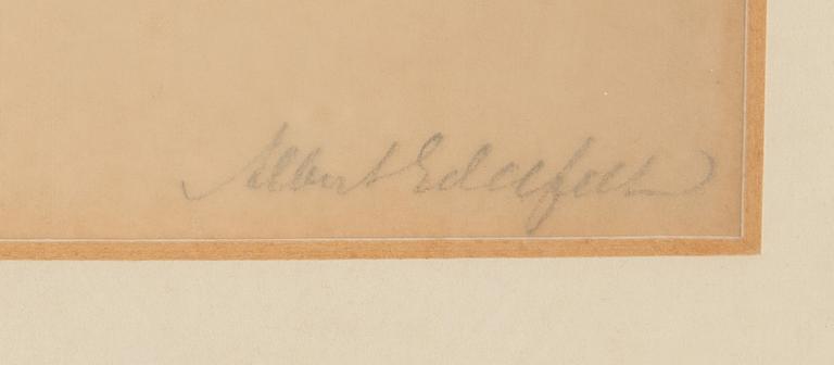 Albert Edelfelt, etching, signed.