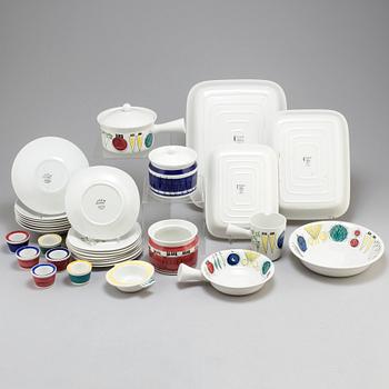 A Marianne Westman earthenware 'Picknick' and 'Pomona' part dinner service, for Rörstrand.