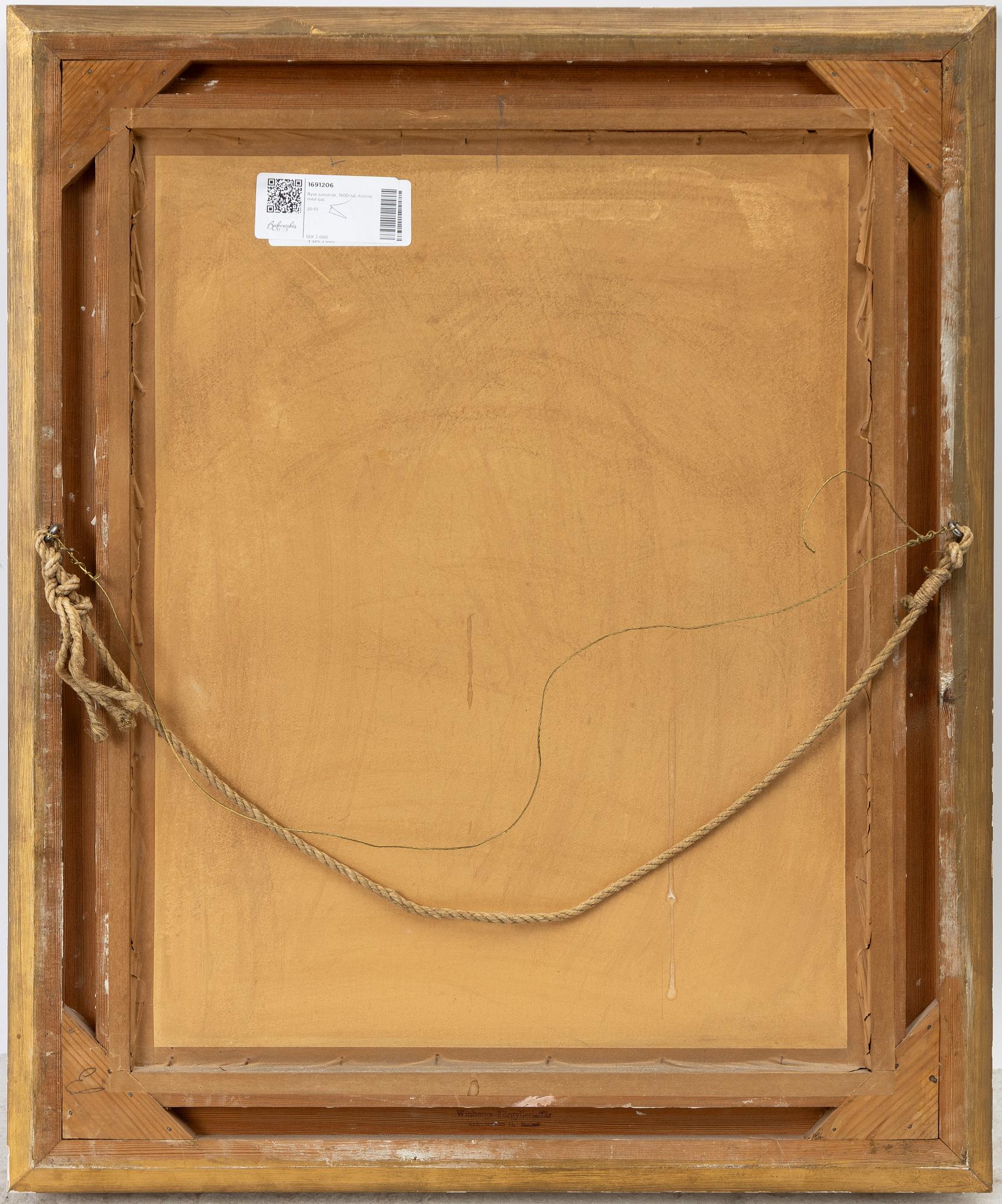 Russian artist, 19th century, Woman with a shawl.