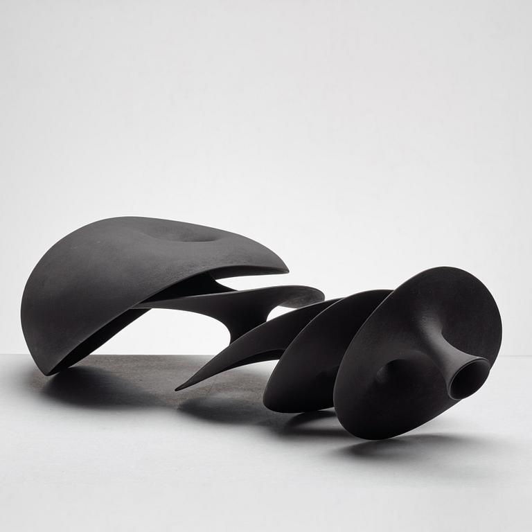 Eva Hild, a black stoneware sculpture "Prolongation", Sweden 2009.