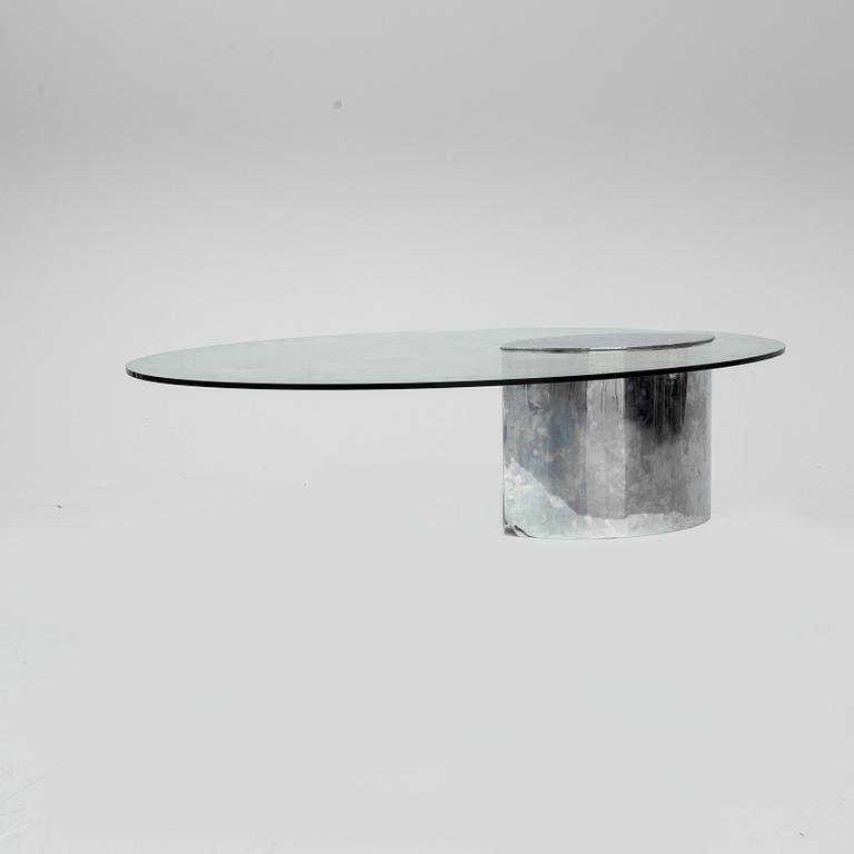 A GLASS TOP COFFEE TABLE "LUNARIO" CINI BOERI.