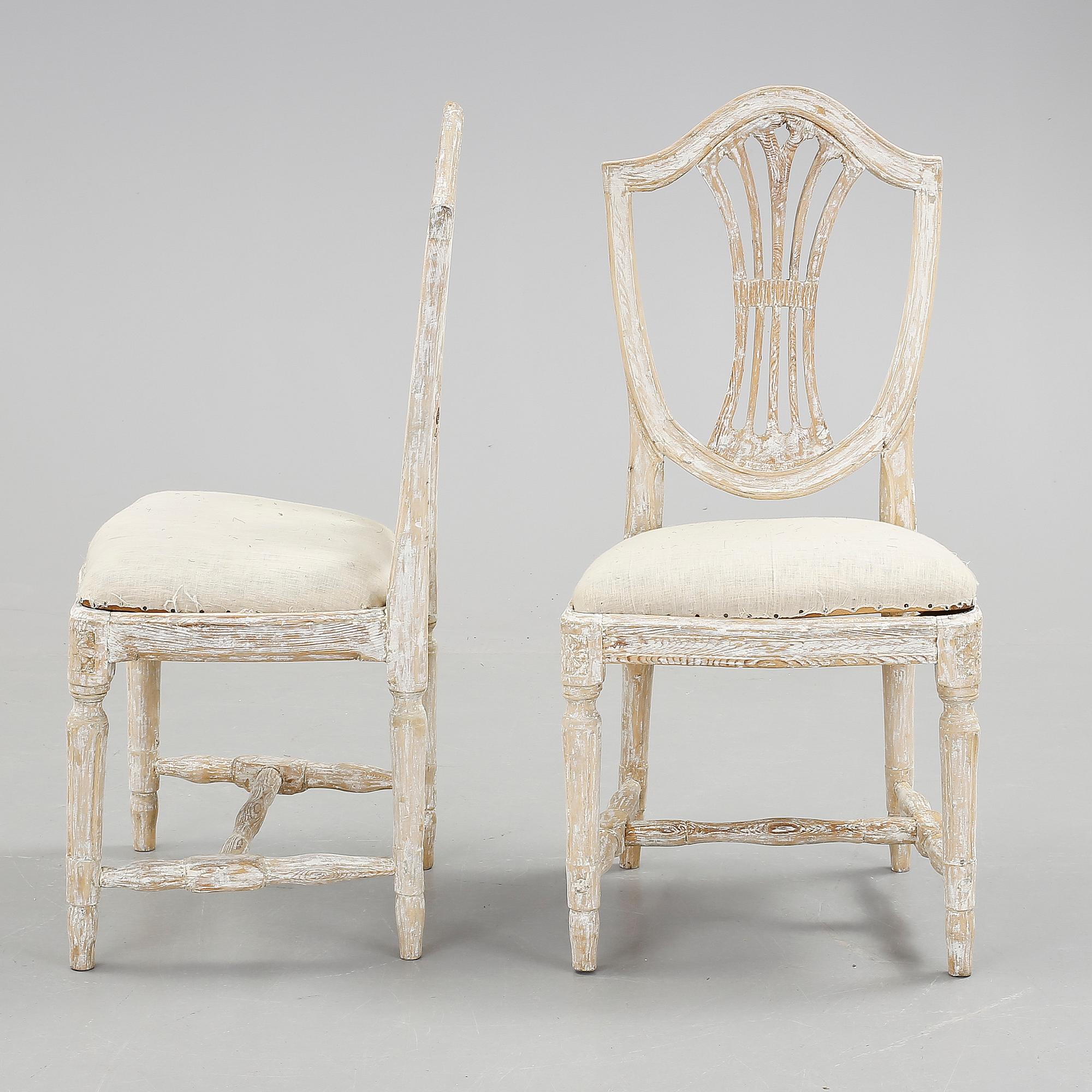 STOLAR, ett par, Gustavianska, 1700-talets slut.