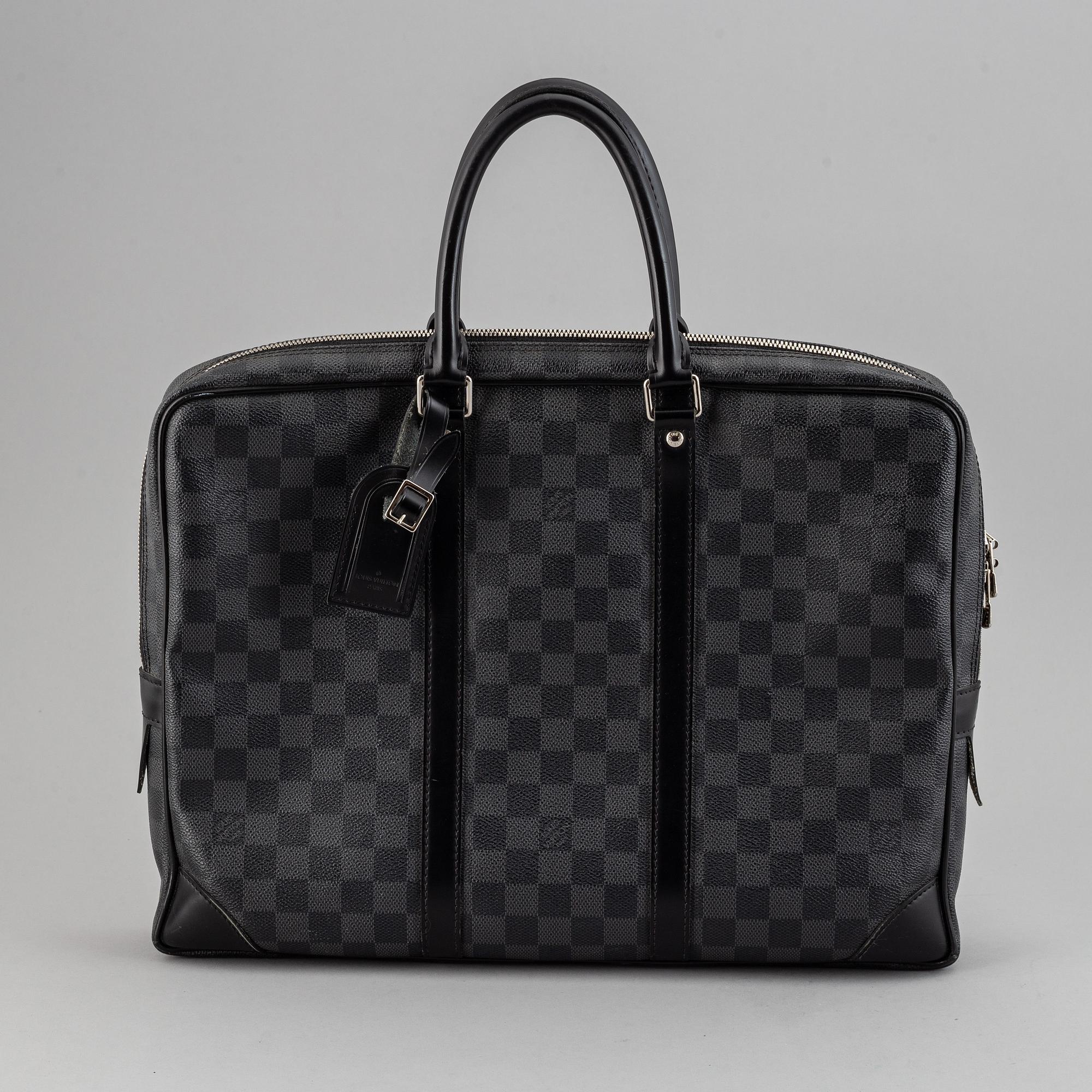 LOUIS VUITTON, 'Damier Graphite Porte Documents Voyage'.