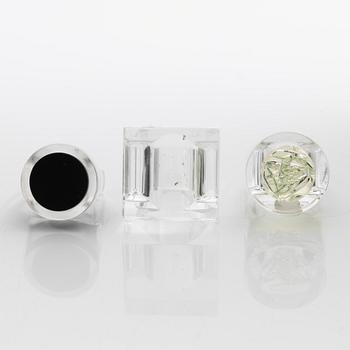 Siv Lagerström, three acrylic rings, 1970s.