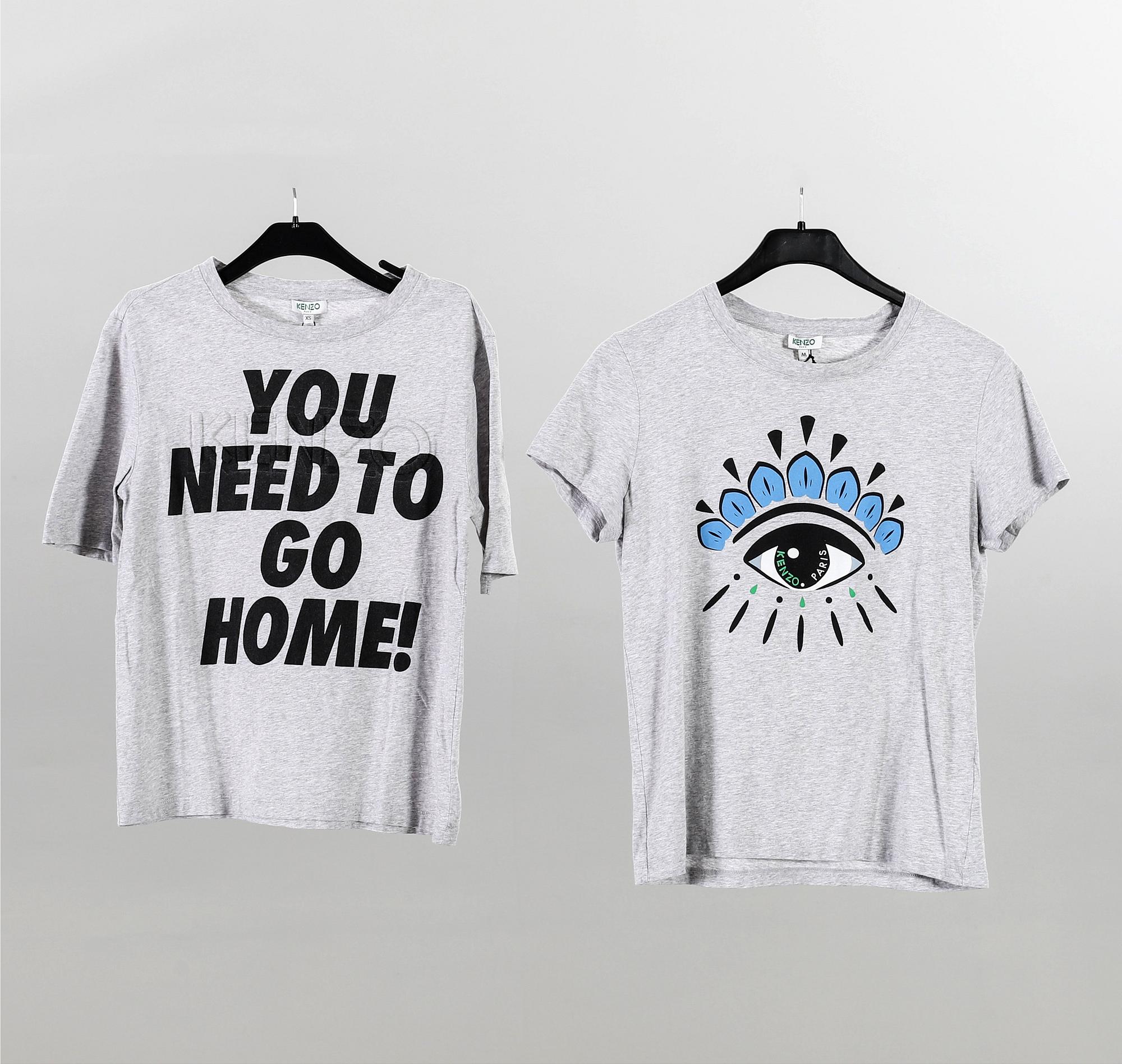 KENZO, t-shirt, storlek XS samt M.