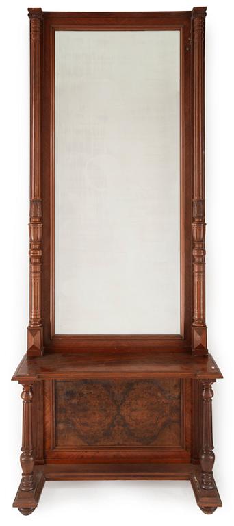 SPEGEL MED KONSOLBORD, nyrenässans, sent 1800-tal.