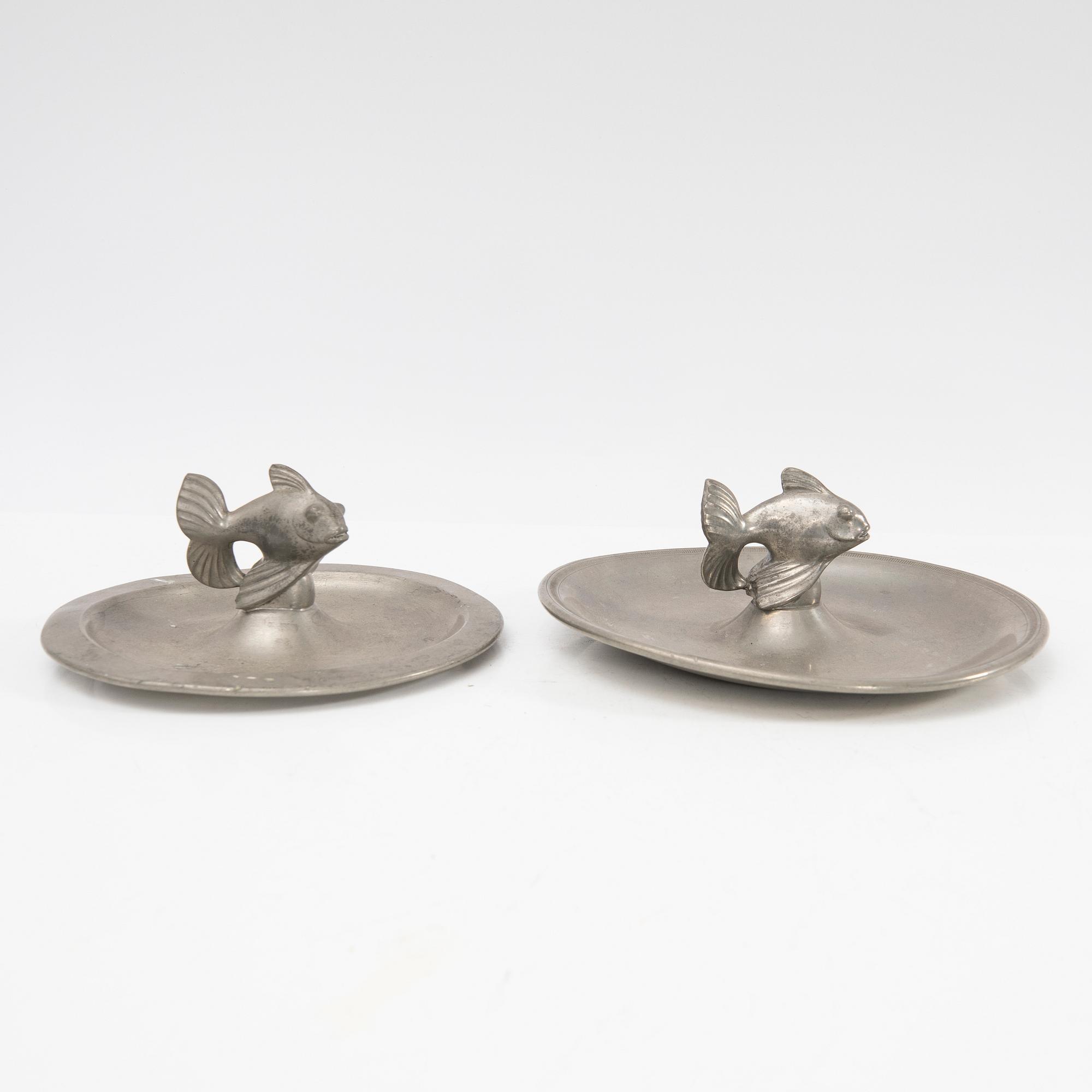Just Andersen, A group of tin objects, 4 pcs, Denmark, first half of the 20th century.