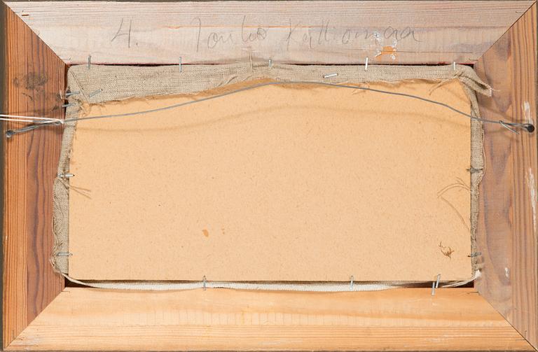 Risto Vilhunen, oil on canvas laid on board, signed and dated 1989.