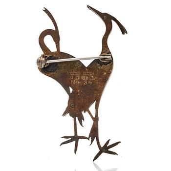 Wiwen Nilsson, Brooch, sterling silver, Lund 1966.