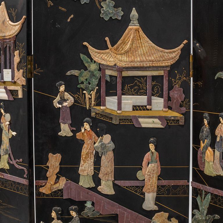 A folding screen, China, mid/second half of the 20th century.