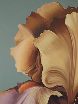 Lowell Nesbitt, signed and dated -75 verso. Oil on canvas.