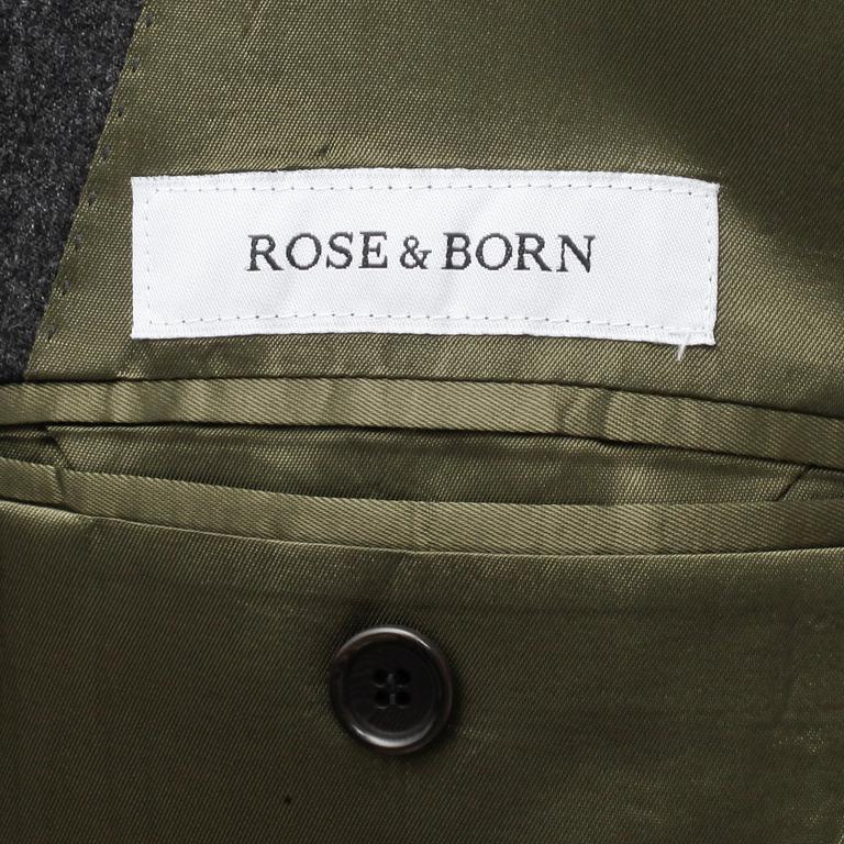 ROSE & BORN, a grey wool suit consisting of jacket and pants, size 148.