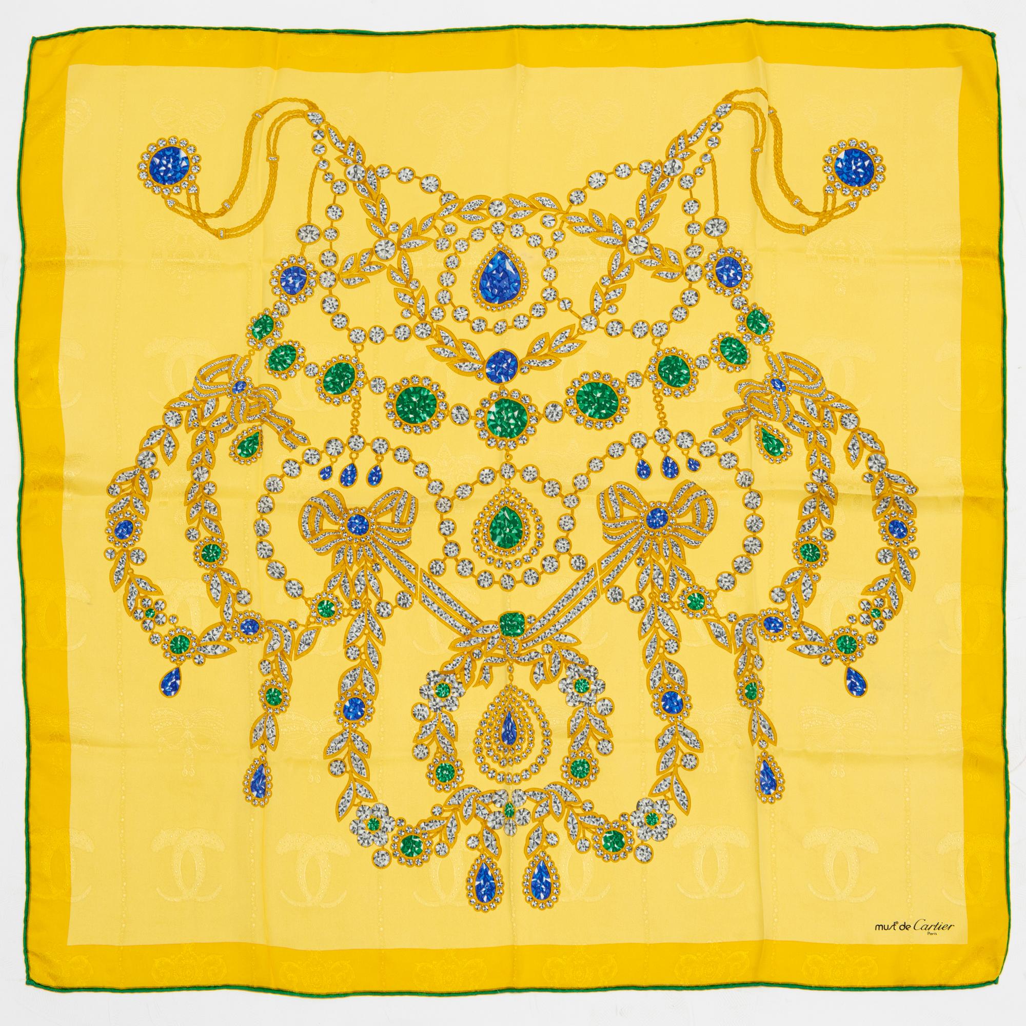 Cartier, a silk scarf.