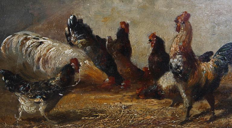 EDMOND VAN COPPENOLLE, olja på pannå, sign o dat- 1881.