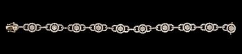 10. ARMBAND, briljantslipade diamanter tot. ca 4,20 ct.