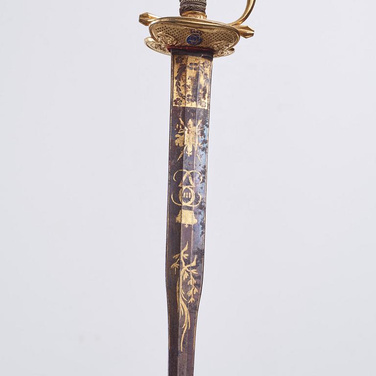 A rare Sword of Honour from King Gustaf III to colonel AF Påhlman 1790.