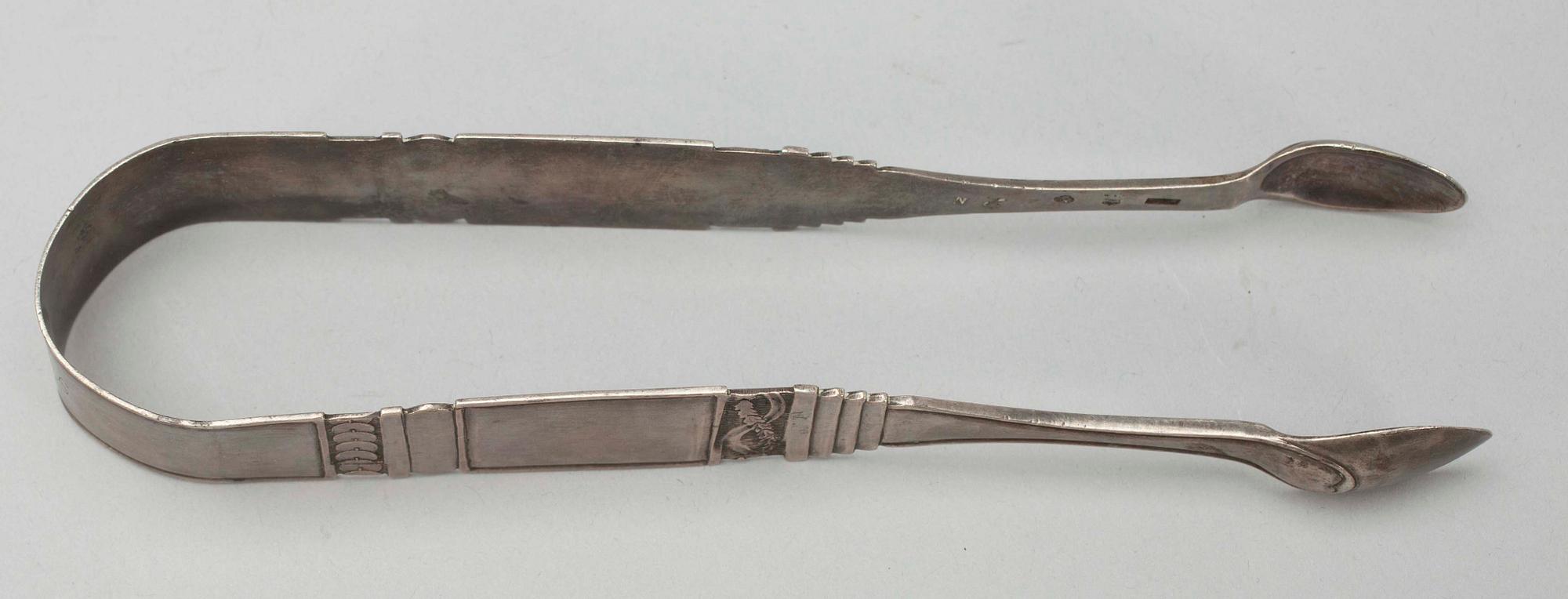 SOCKERTÅNG, silver, Åbo 1795 Carl-Fredrik Borgström.