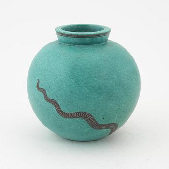 Wilhelm Kåge, a stoneware vase, 'Argenta', Gustavsberg, Sweden.