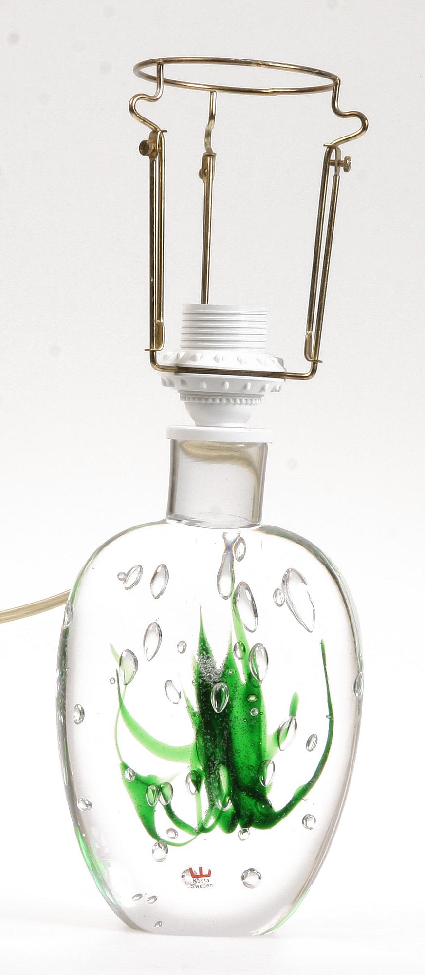 BORDSLAMPA, glas, Vicke Lindstrand, Kosta.