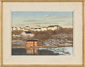 Oskar Bergman, watercolour, signed and dated 1955.