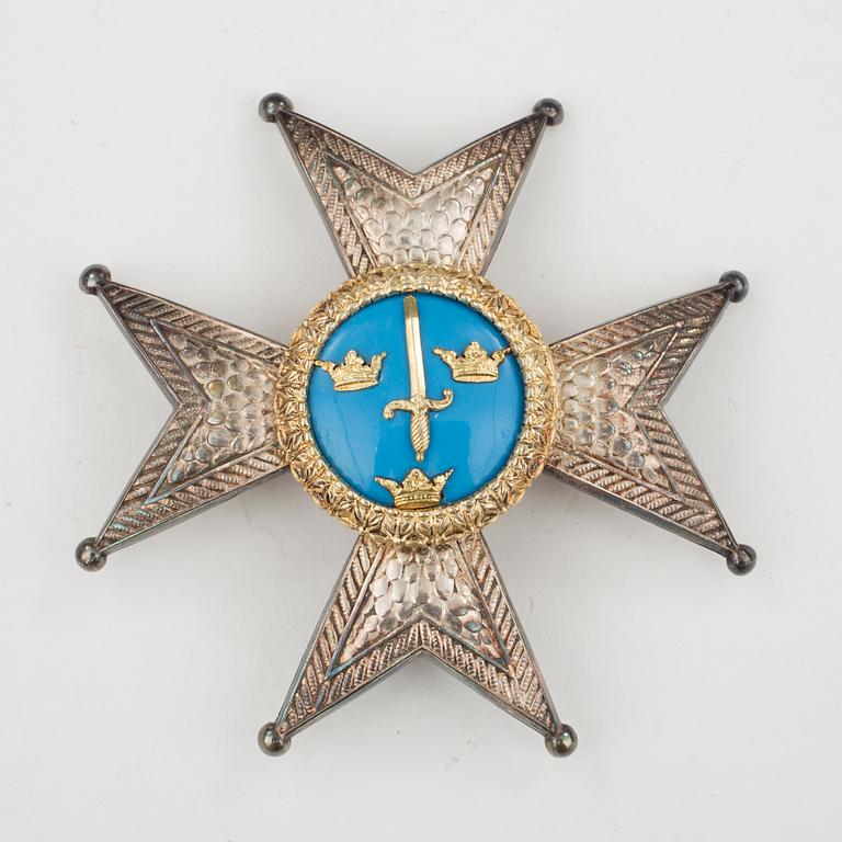 SVÄRDSORDEN, kraschan, silver, CF Carlman, 1951. Vikt ca 56 gram.