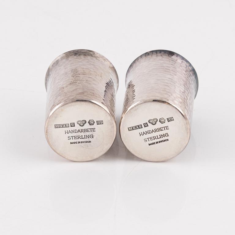 Supkoppar, 7 st, sterlingsilver, MGAB / KG Markströms, Uppsala 1966-67.