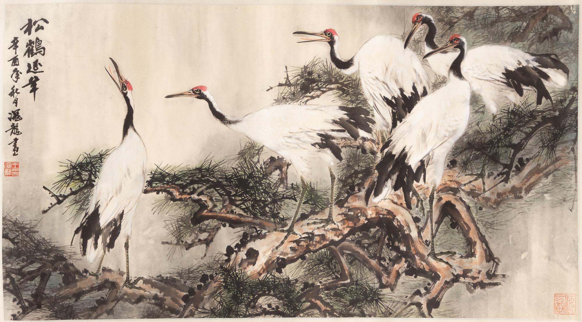 Rullmålning, akvarell och tusch på papper, Kina,